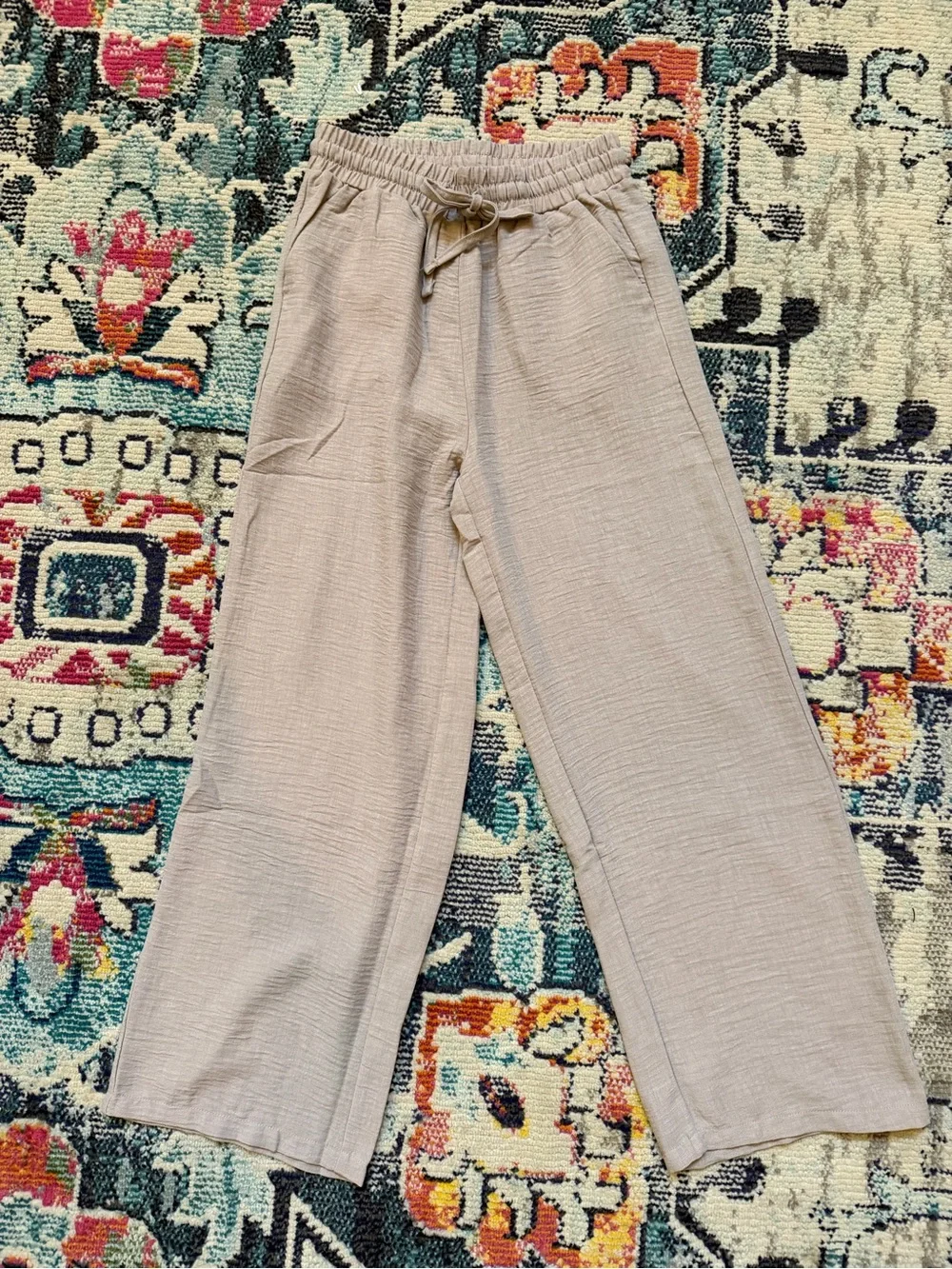 Zenana Outfitters Women's Wide-Leg Drawstring Pants - Taupe